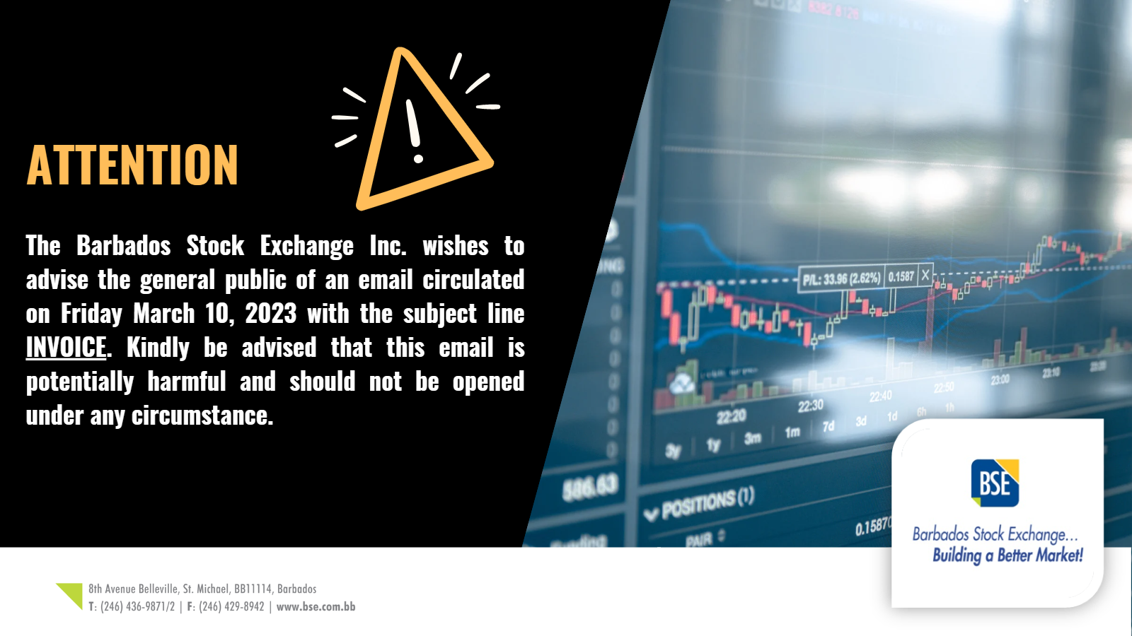 BSE Notice Potentially Harmful Email Alert BSE
